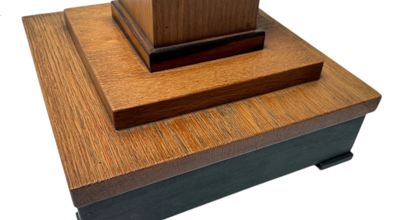 Art Deco Modernist Floor Lamp with Shantung Silk Shade, 1920s